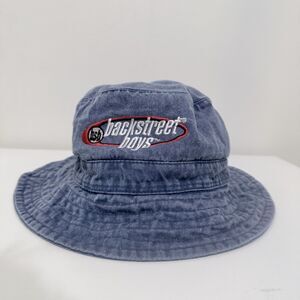 Backstreet Boys Denim Jean Cotton Bucket Hat Size Large XL, Vintage 90's Y2K